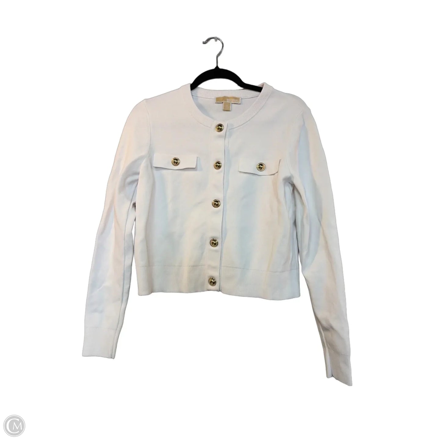Sweater Cardigan By Michael By Michael Kors In White, Size: M
