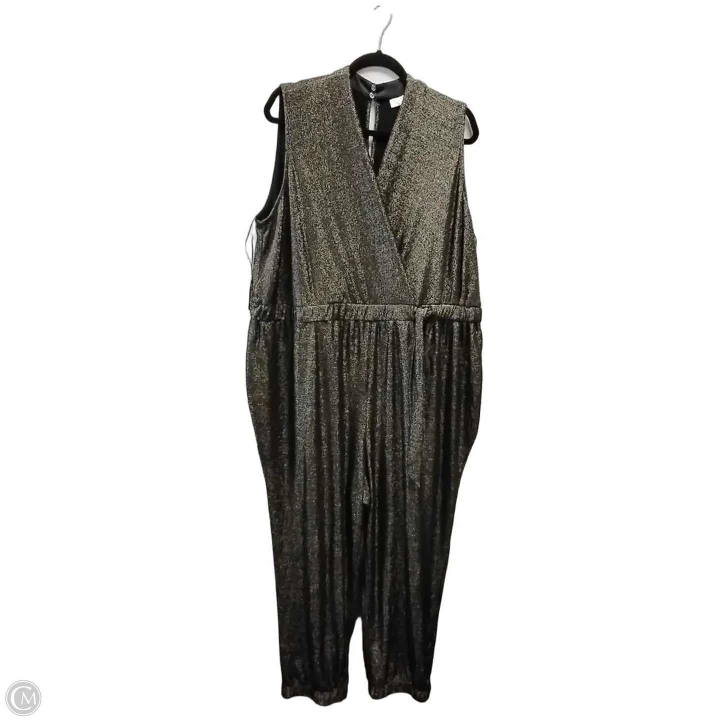 Jumpsuit By 52seven In Black & Gold, Size: 3x