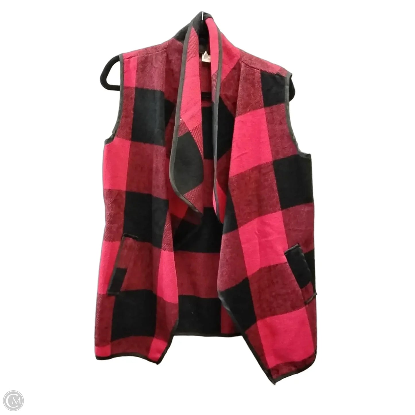 Vest Fleece By Clothes Mentor In Plaid Pattern, Size: S