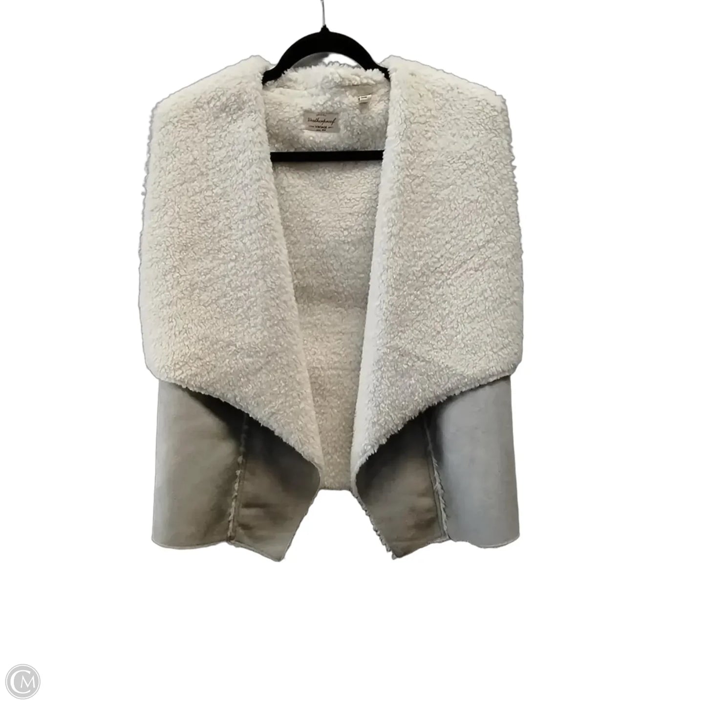 Vest Faux Fur & Sherpa By Weatherproof In Grey, Size: Xl