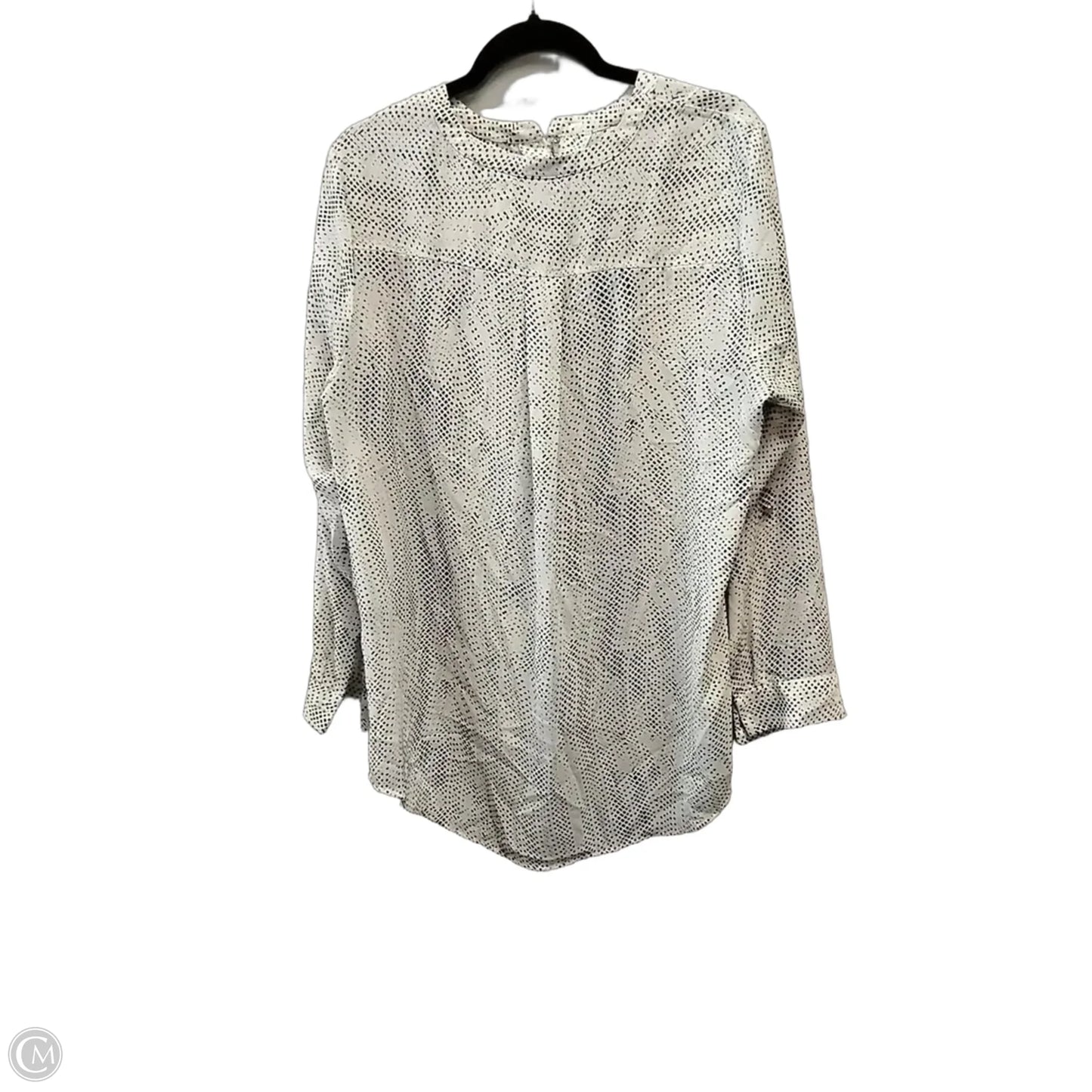 Blouse Long Sleeve By Apt 9 In Black & White, Size: Xl