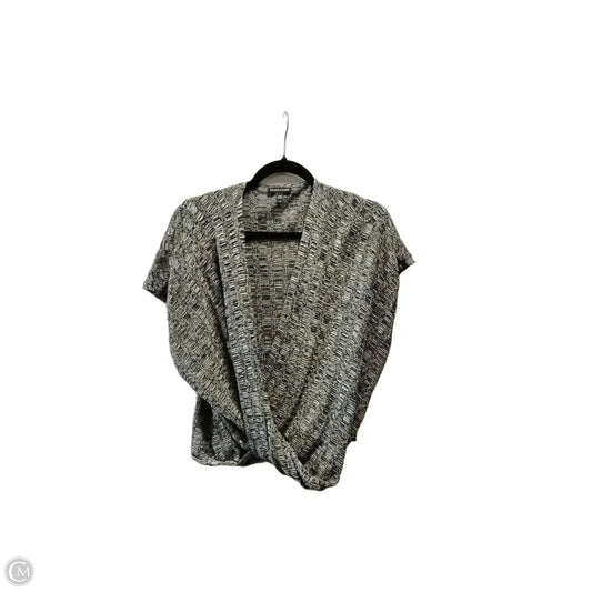 Sweater Short Sleeve By Eileen Fisher In Black & White, Size: L