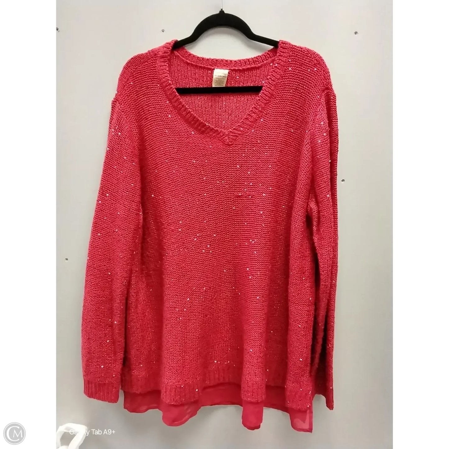 Sweater By Faded Glory In Red, Size: 4x