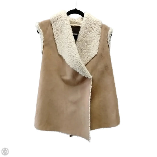 Vest Fleece By New York And Co In Brown & Cream, Size: L