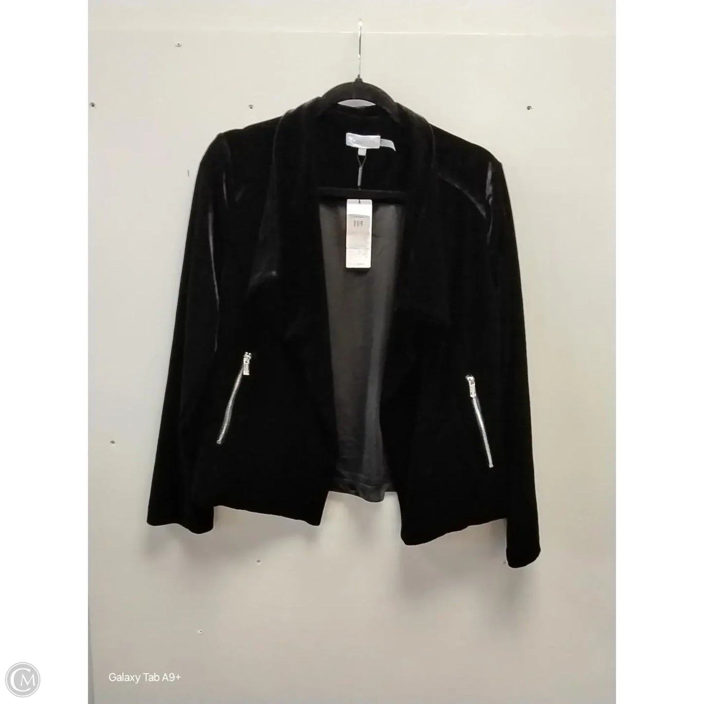 Jacket Fleece By Calvin Klein In Black, Size: L