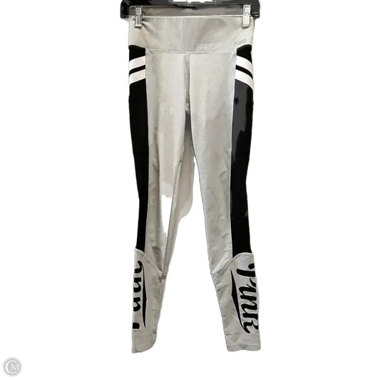 Athletic Leggings By Pink In Black & Grey, Size: Xs