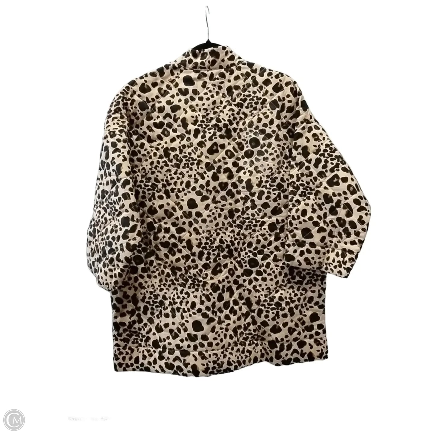 Jacket Puffer & Quilted By Isaac Mizrahi Live Qvc In Leopard Print, Size: S