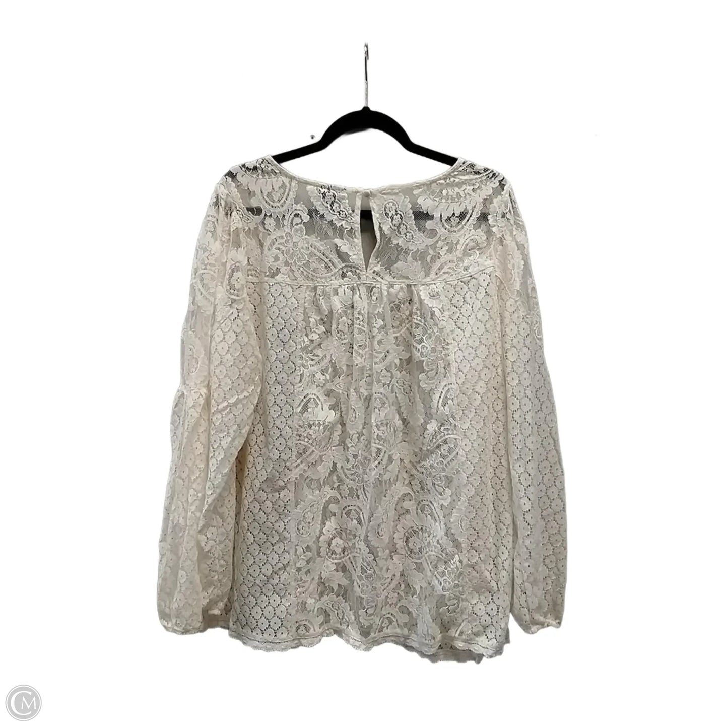 Blouse Long Sleeve By Torrid In Beige, Size: 2x