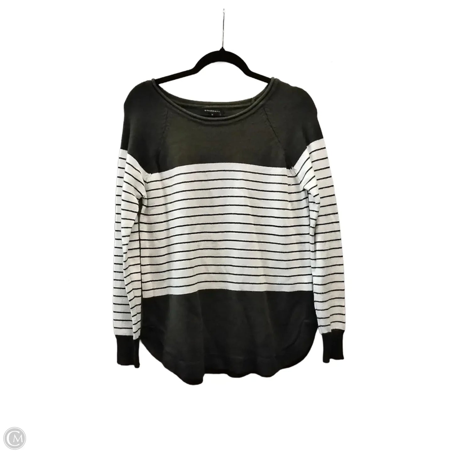 Sweater By Staccato In Green & White, Size: M