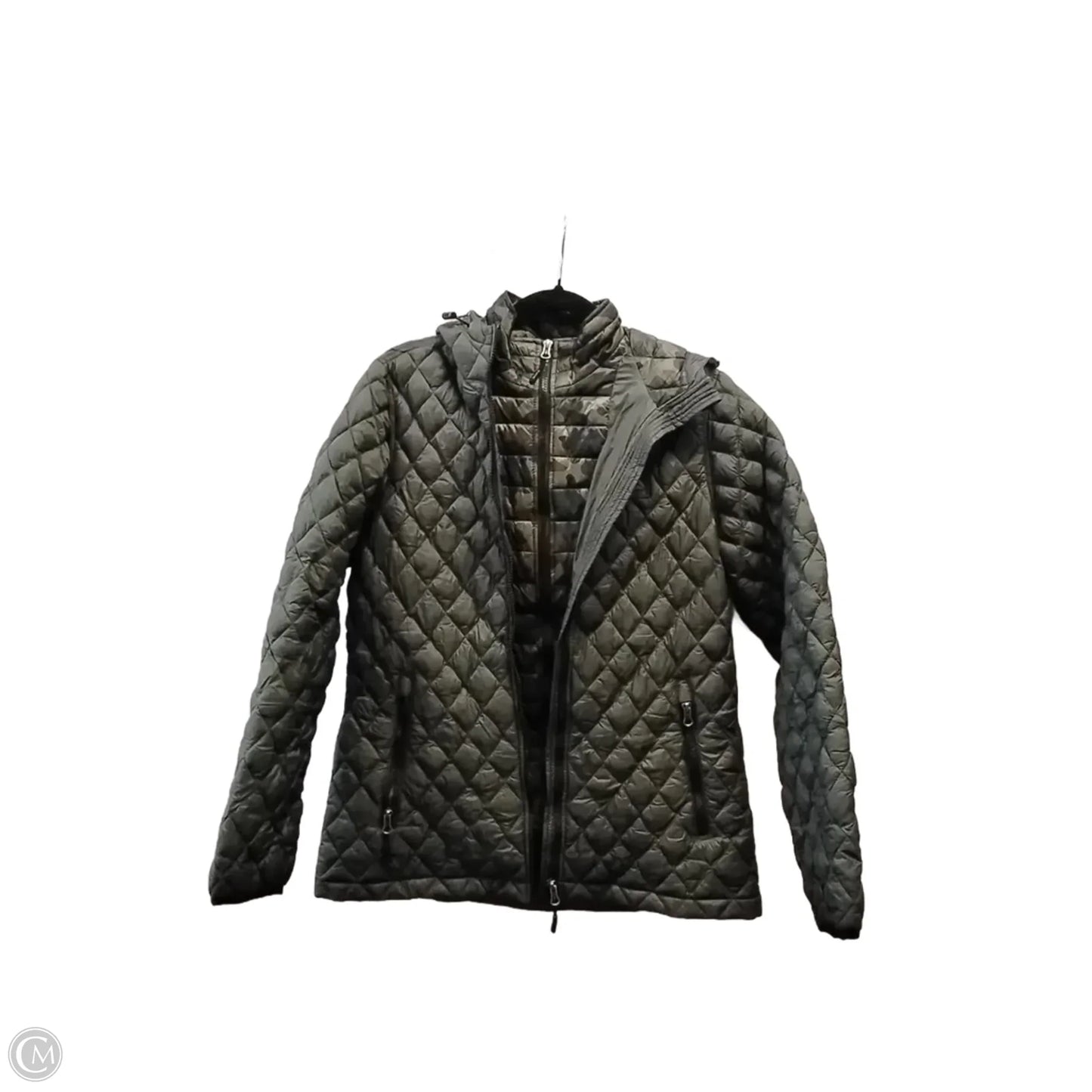 Coat Puffer & Quilted By Reebok In Camouflage Print, Size: M