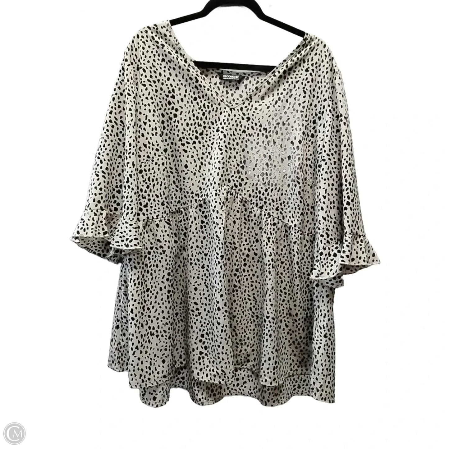 Blouse 3/4 Sleeve By Bloomchic In Leopard Print, Size: 3x