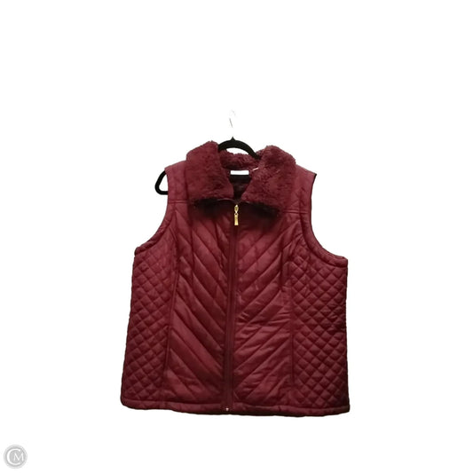 Vest Puffer & Quilted By D&co. In Purple, Size: 1x