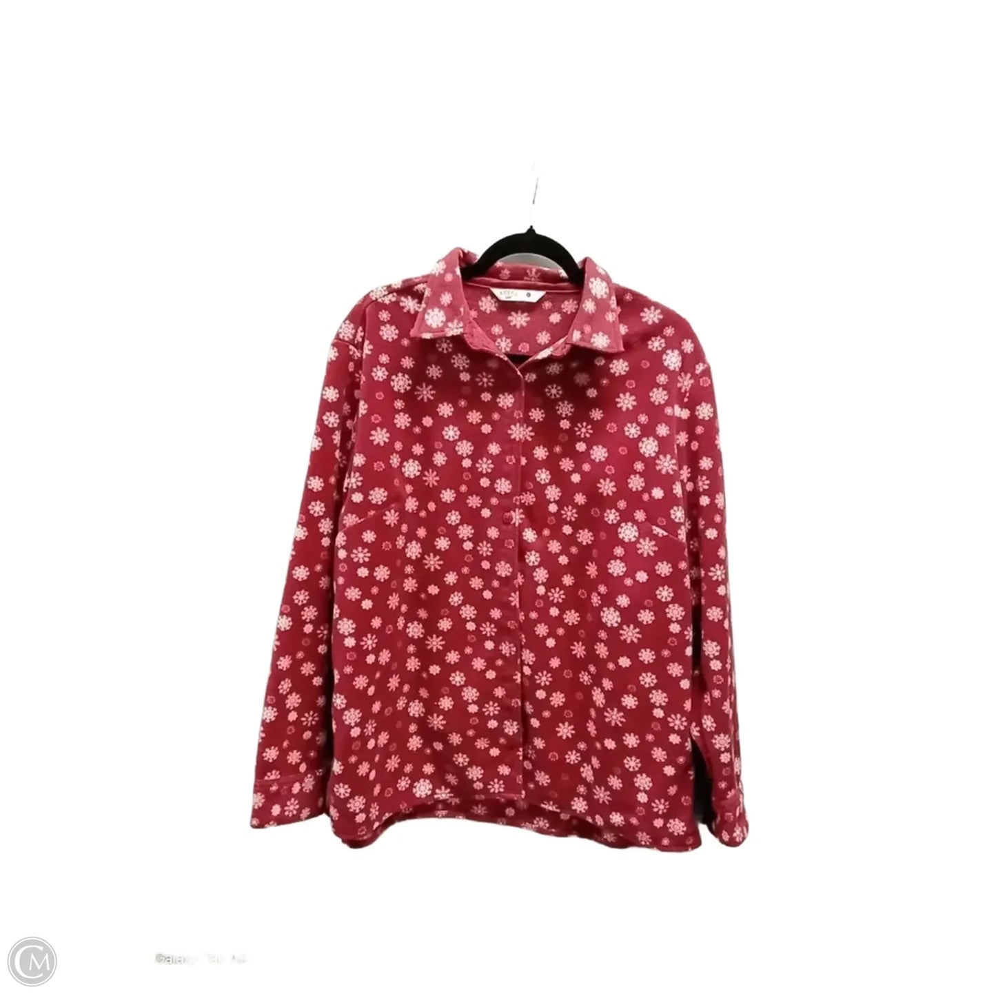 Jacket Shirt By Lee In Red & White, Size: Xl