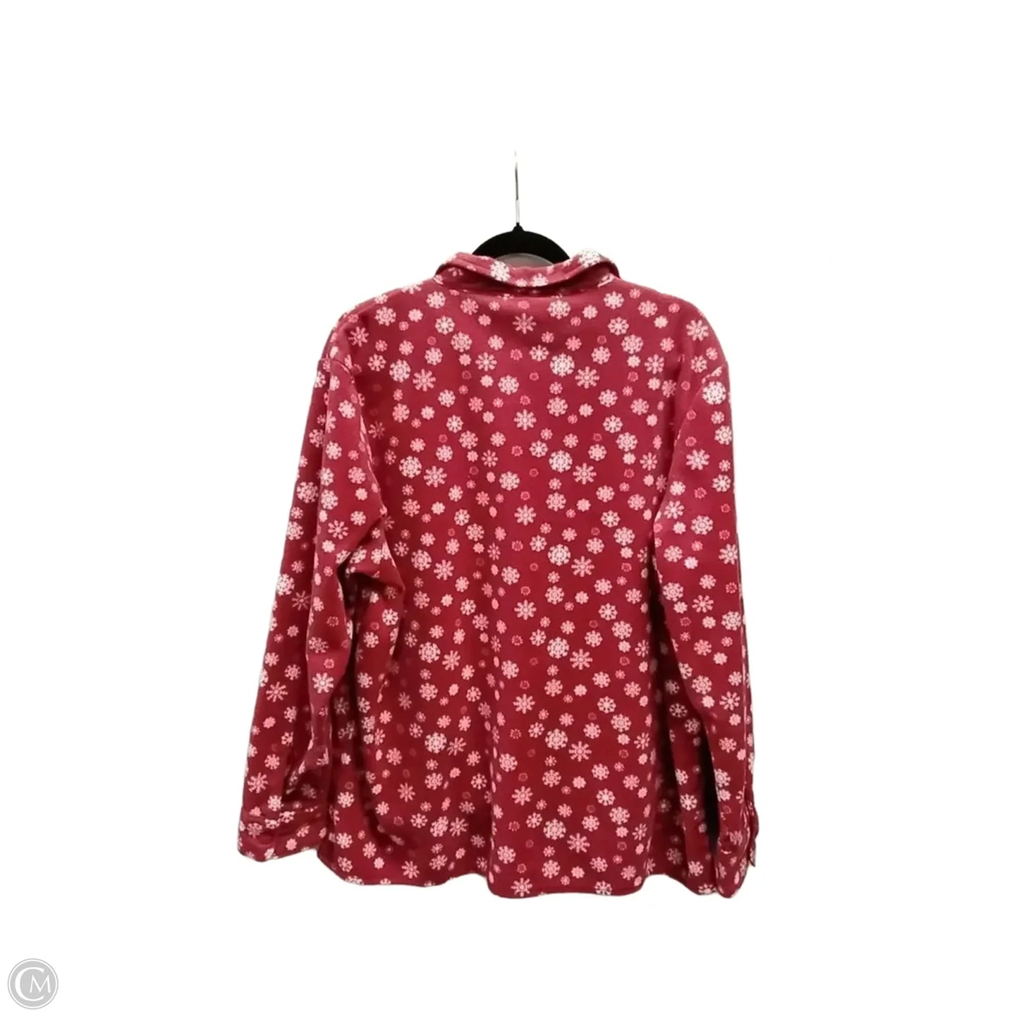 Jacket Shirt By Lee In Red & White, Size: Xl