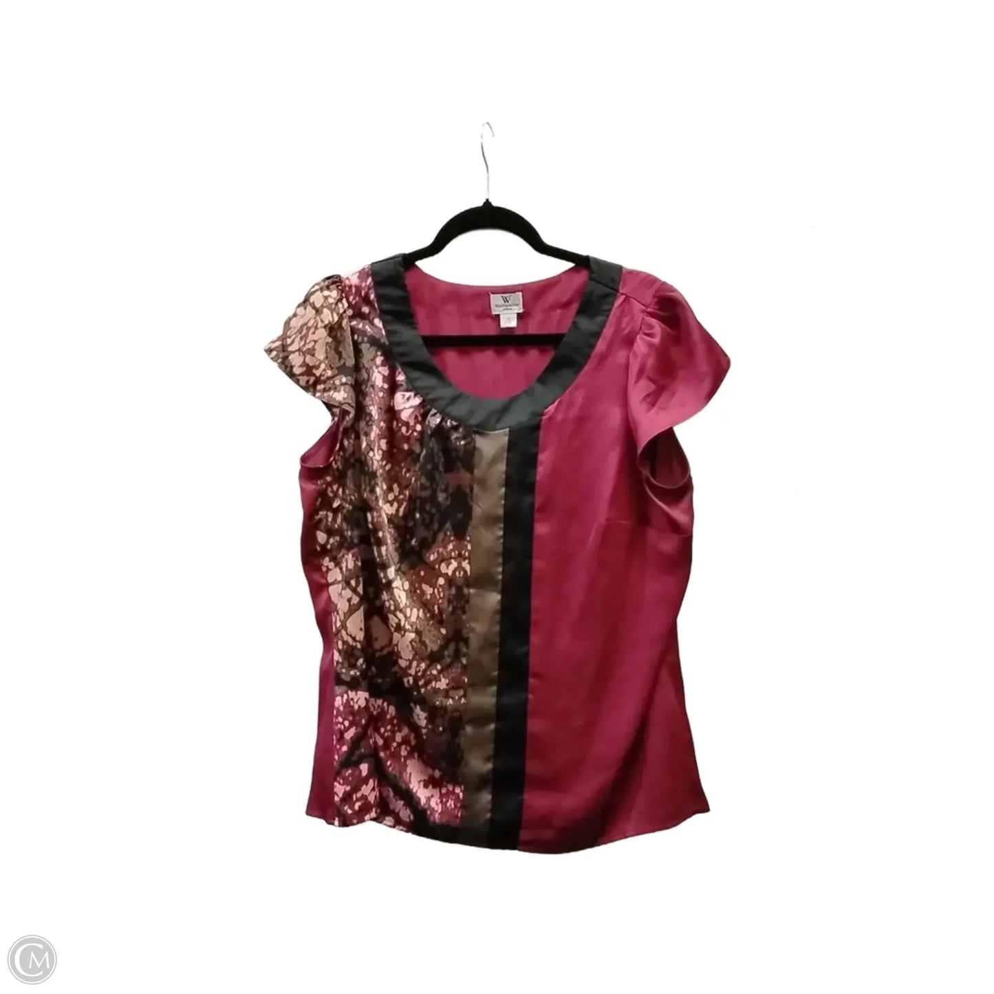 Blouse Short Sleeve By Worthington In Floral Print, Size: 1x