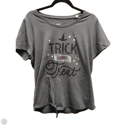 Top Short Sleeve Basic By Sonoma In Grey, Size: Xl