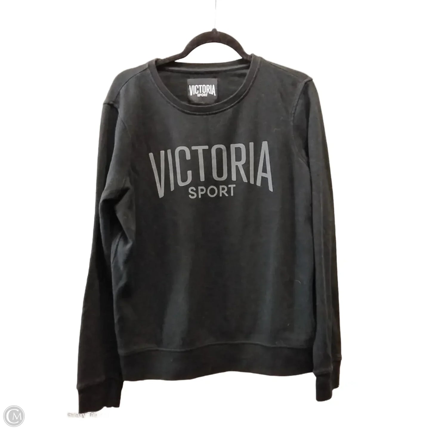 Sweatshirt Crewneck By Victorias Secret In Black, Size: M