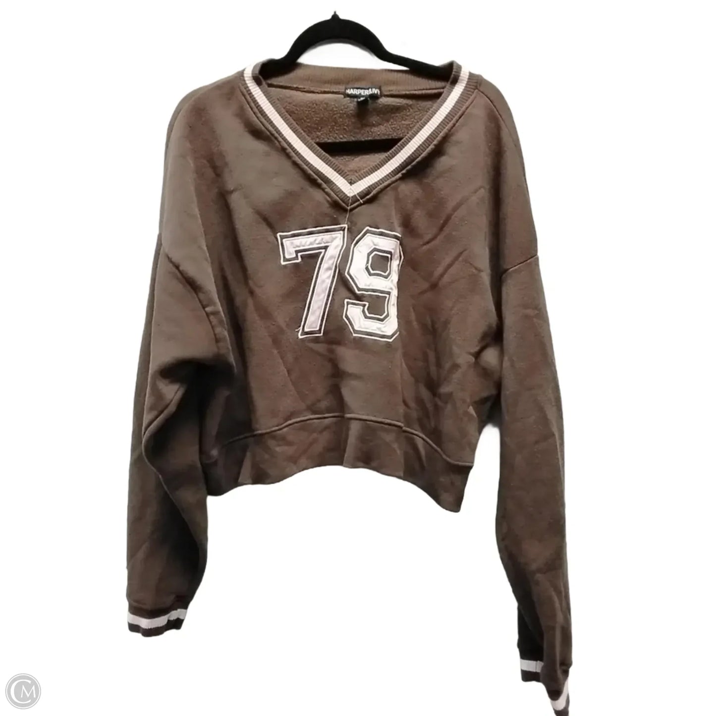 Sweatshirt Crewneck By Clothes Mentor In Brown, Size: Xl
