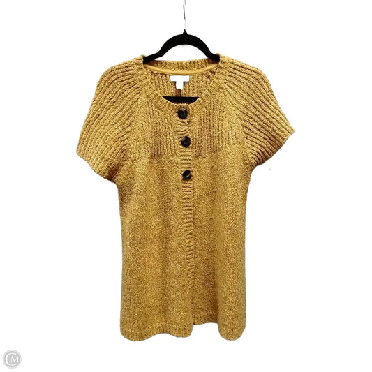 Sweater Short Sleeve By Charter Club In Orange, Size: Xl