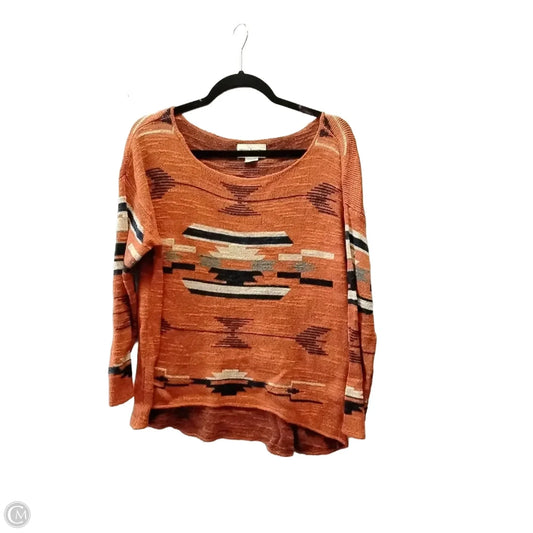Sweater By Denim And Company In Orange, Size: M
