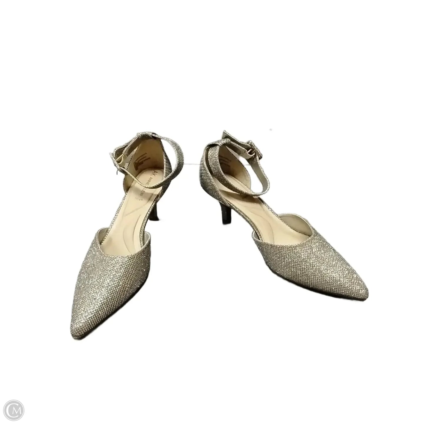 Shoes Heels Kitten By Anne Klein In Gold, Size: 9.5