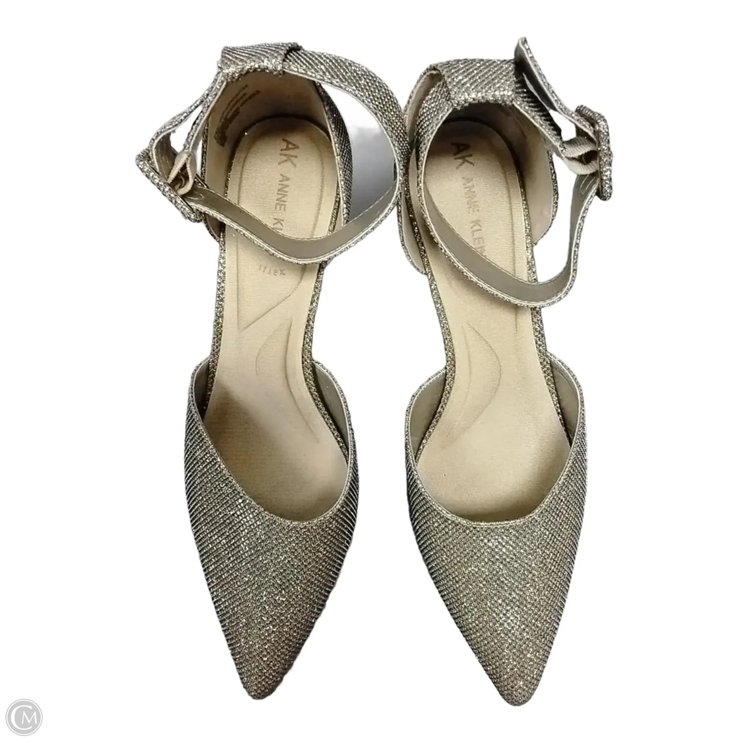 Shoes Heels Kitten By Anne Klein In Gold, Size: 9.5