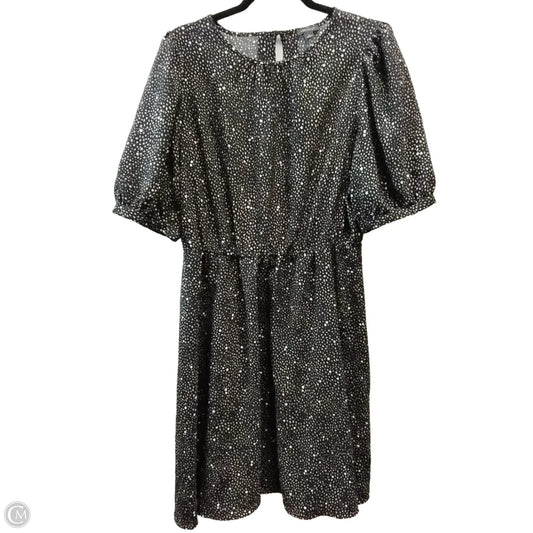 Dress Casual Midi By Ann Taylor In Black & Brown, Size: 14