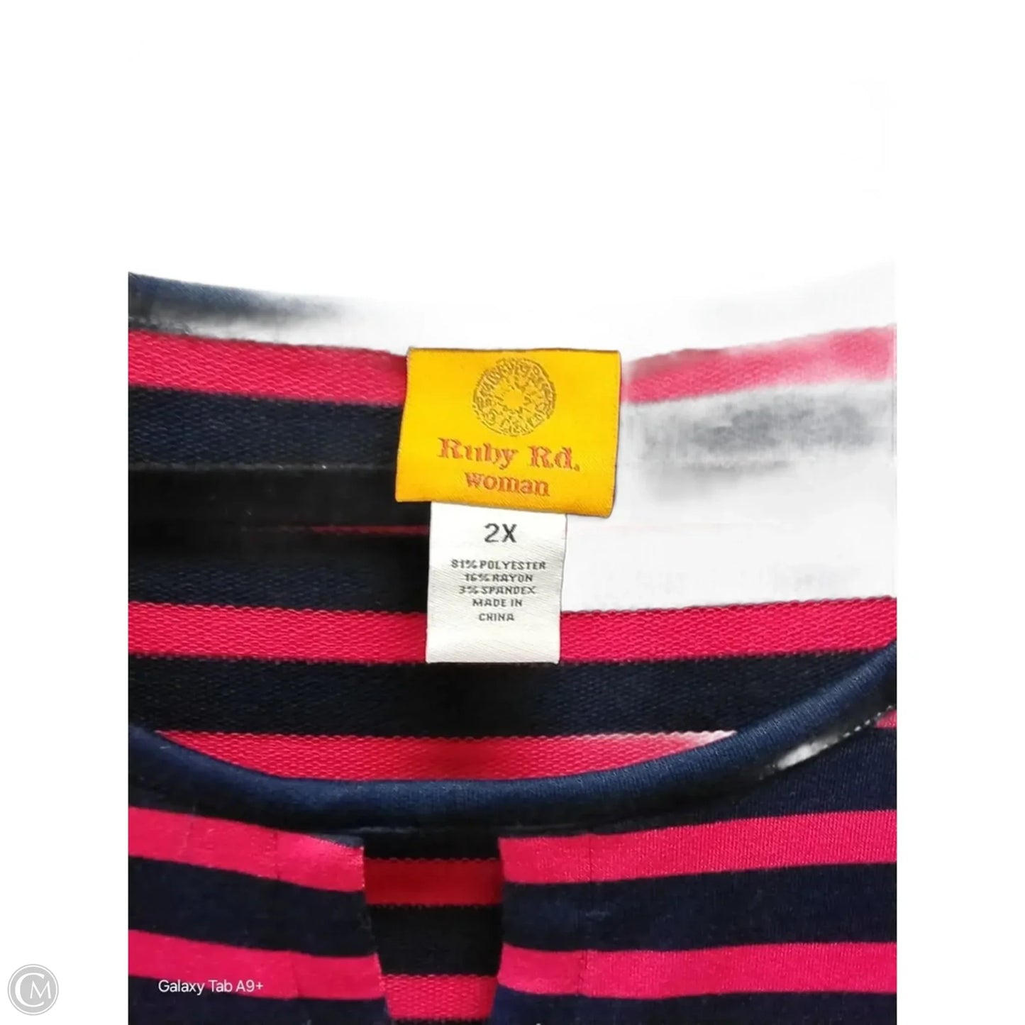 Top Long Sleeve By Ruby Rd In Striped Pattern, Size: 2x