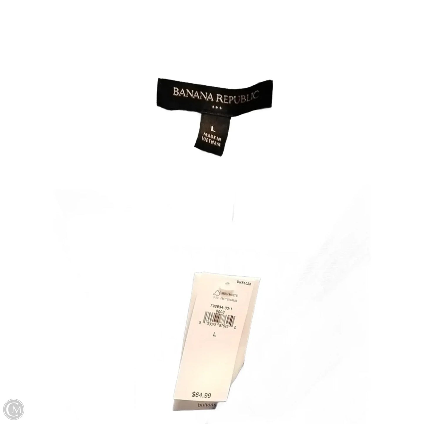 Blouse Long Sleeve By Banana Republic In Blue, Size: L