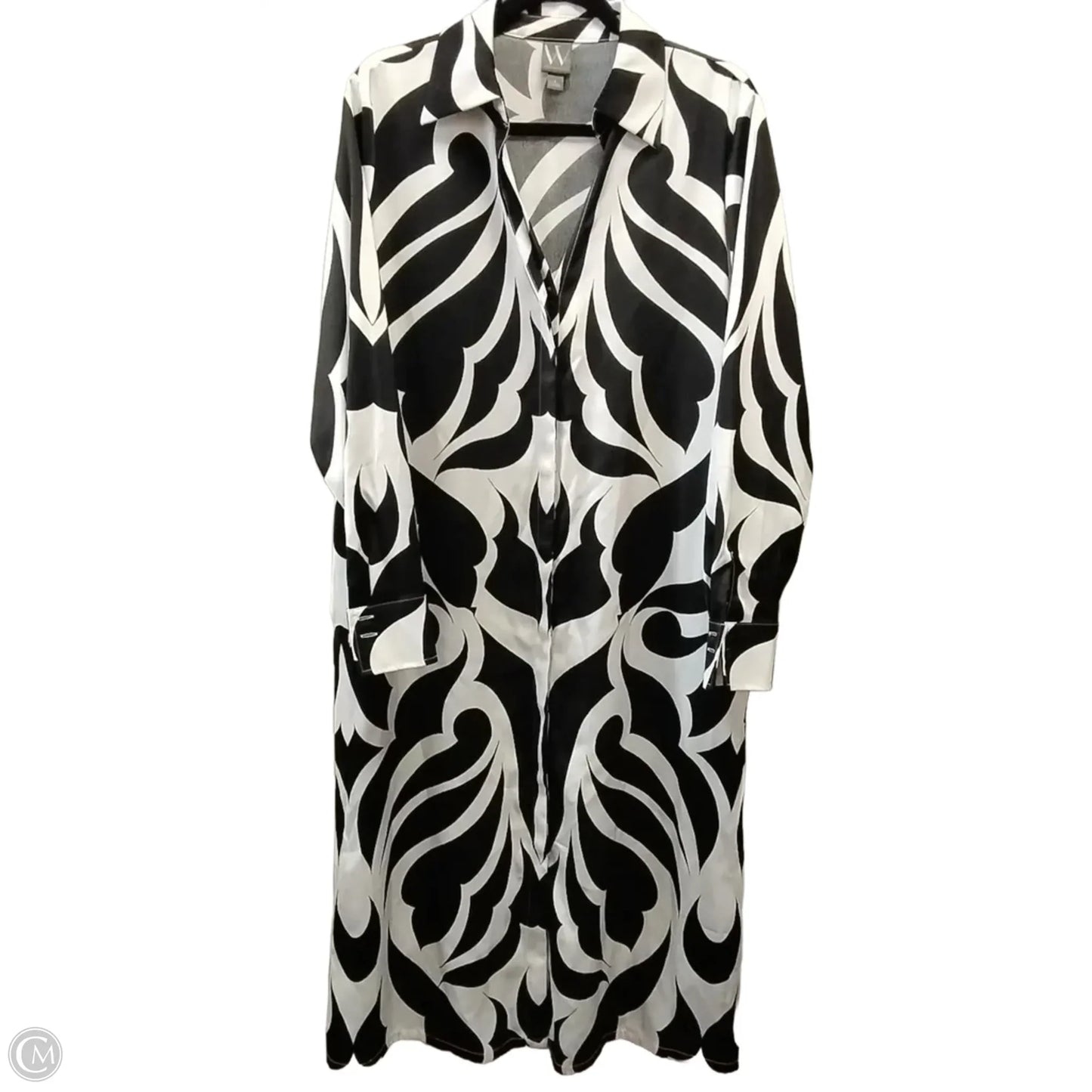 Dress Casual Maxi By Worthington In Black & White, Size: L