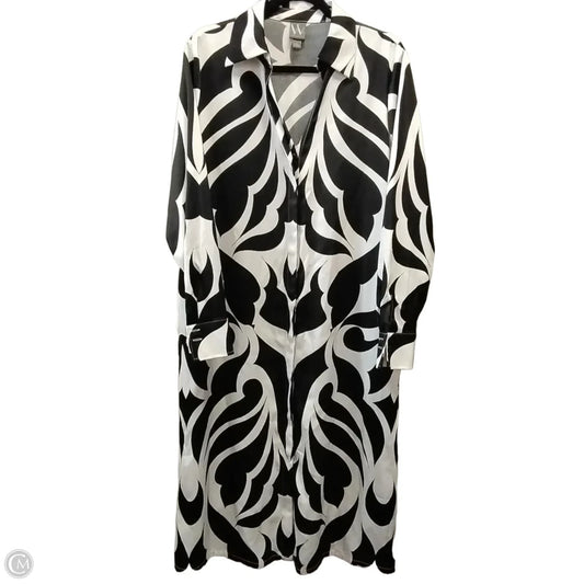 Dress Casual Maxi By Worthington In Black & White, Size: L