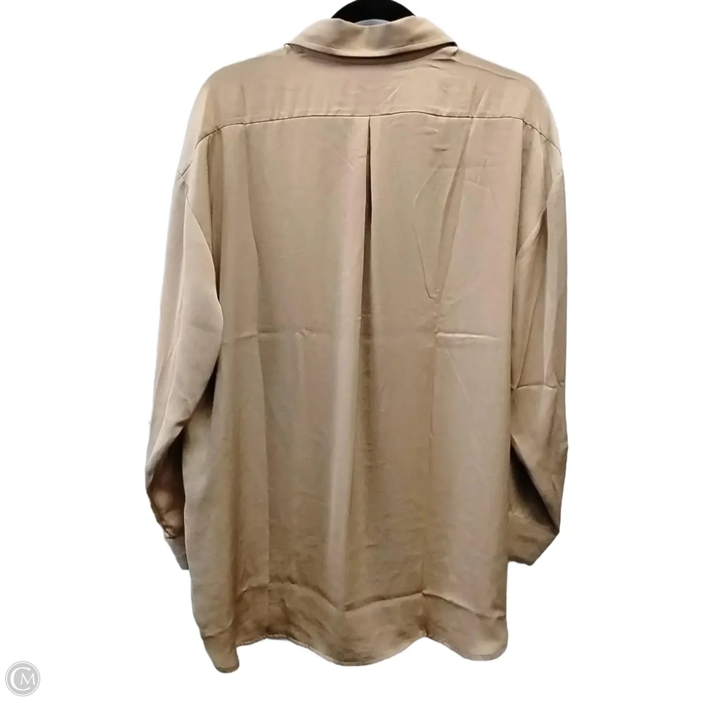 Blouse Long Sleeve By Banana Republic In Brown, Size: L