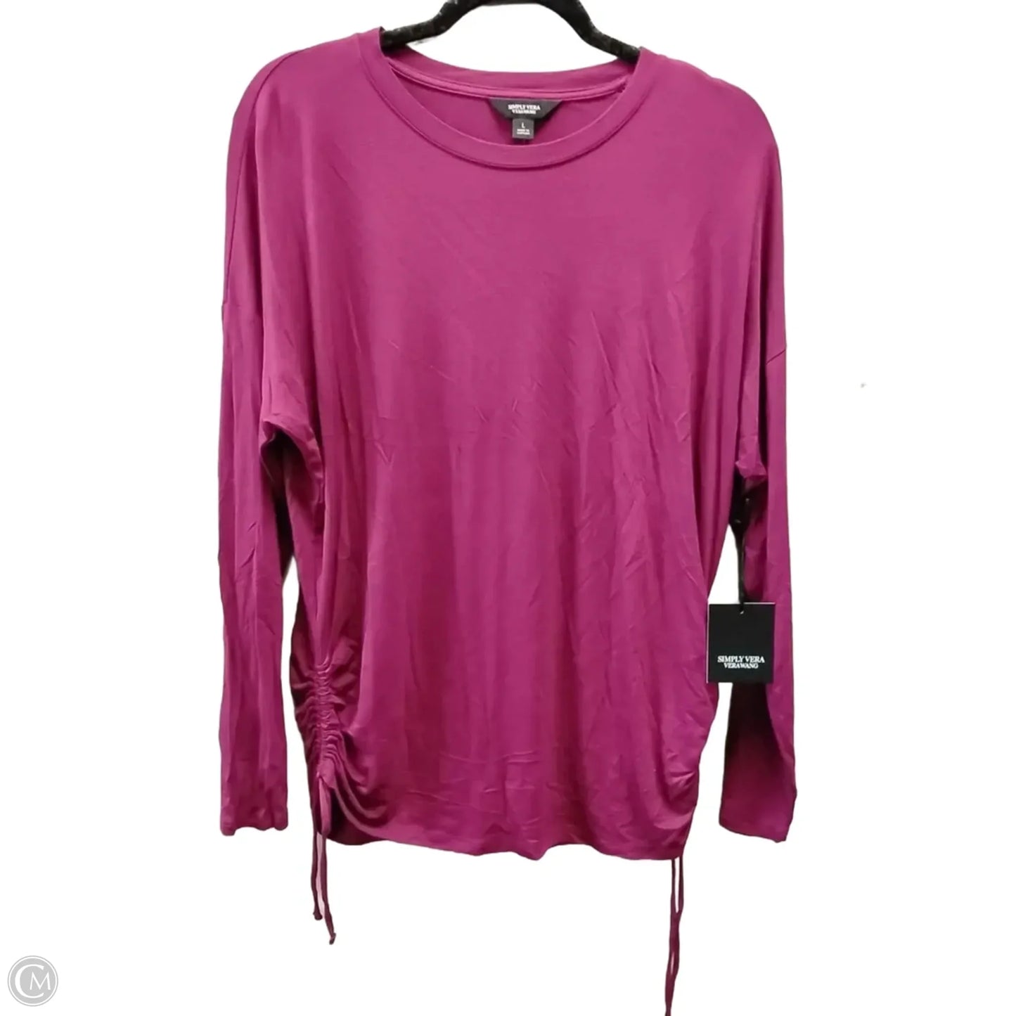 Top Long Sleeve By Simply Vera In Purple, Size: L