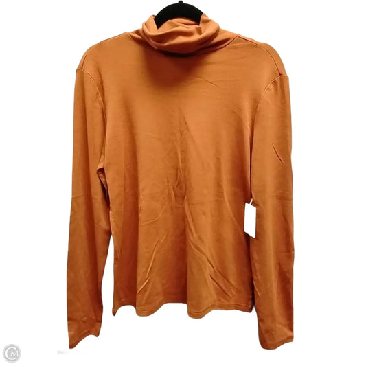 Top Long Sleeve By Ana In Orange, Size: L