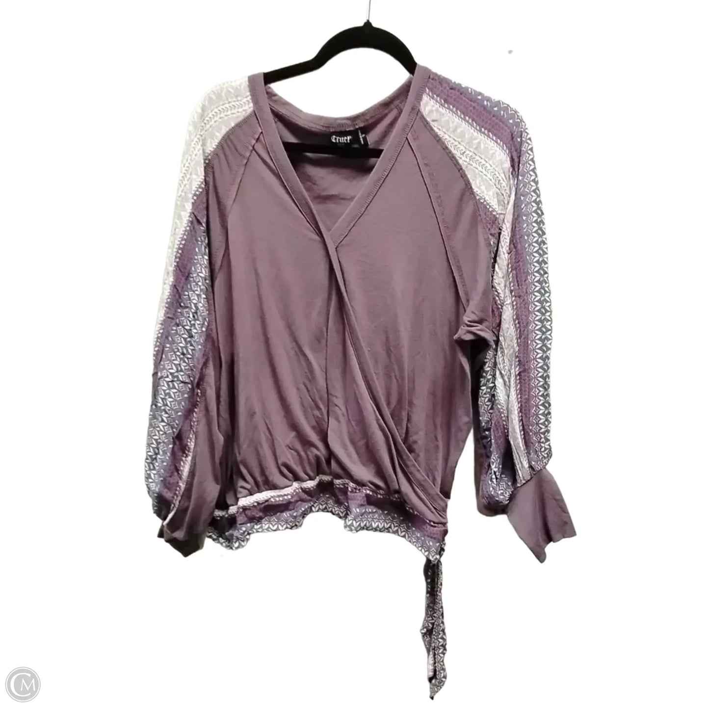 Top Long Sleeve By Clothes Mentor In Purple, Size: L