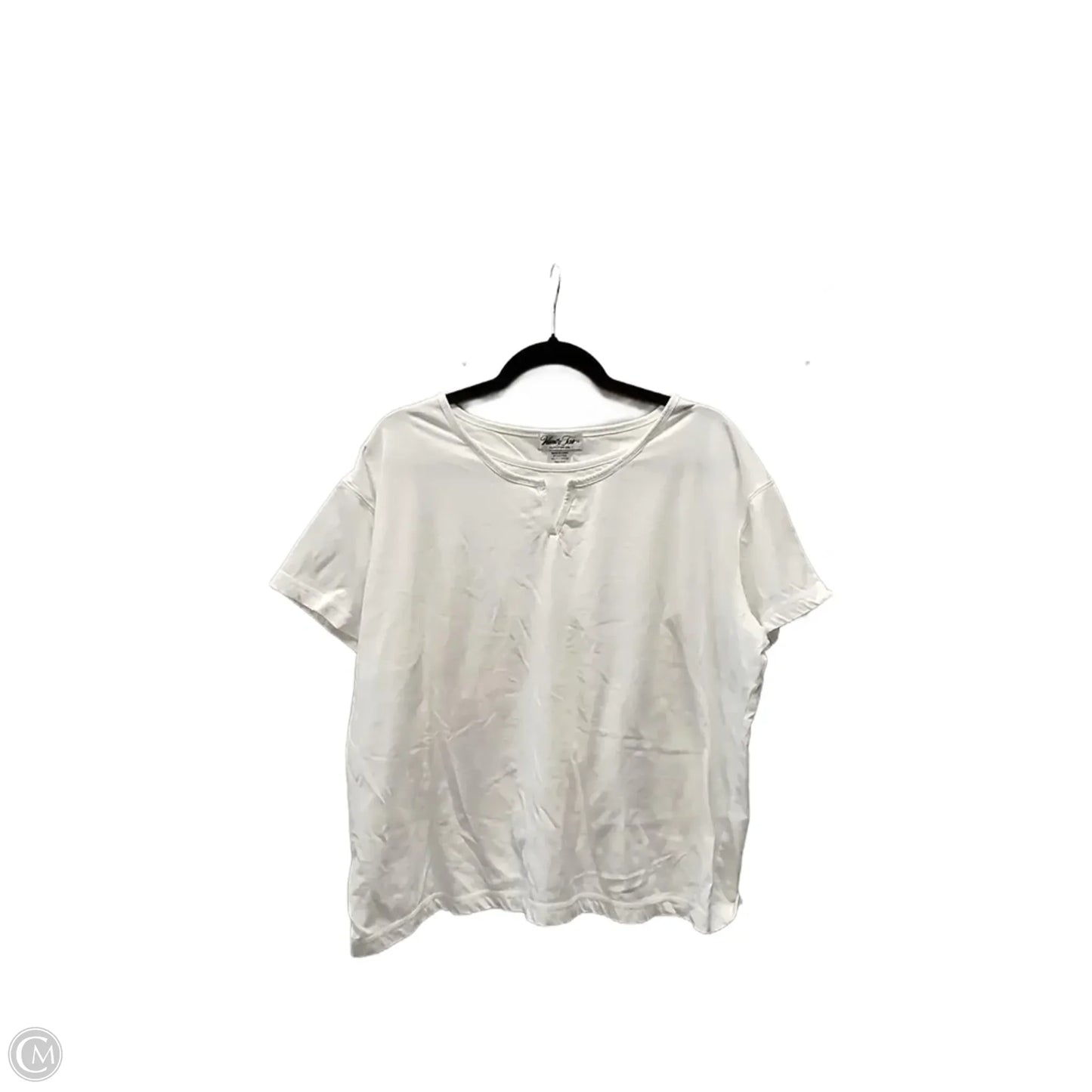Top Short Sleeve By Clothes Mentor In White, Size: 3x