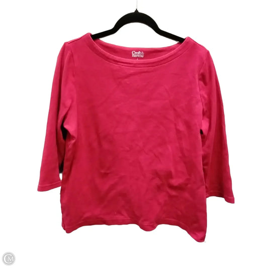 Top Long Sleeve By Croft And Barrow In Red, Size: L