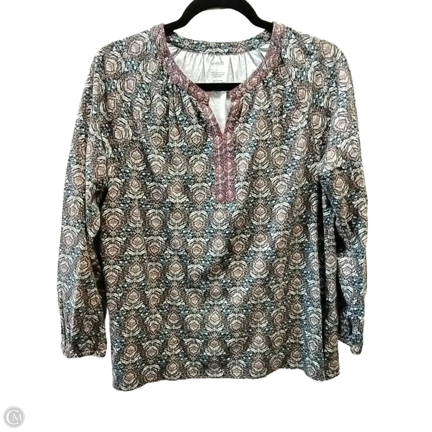 Top Long Sleeve By J. Jill In Paisley Print, Size: S