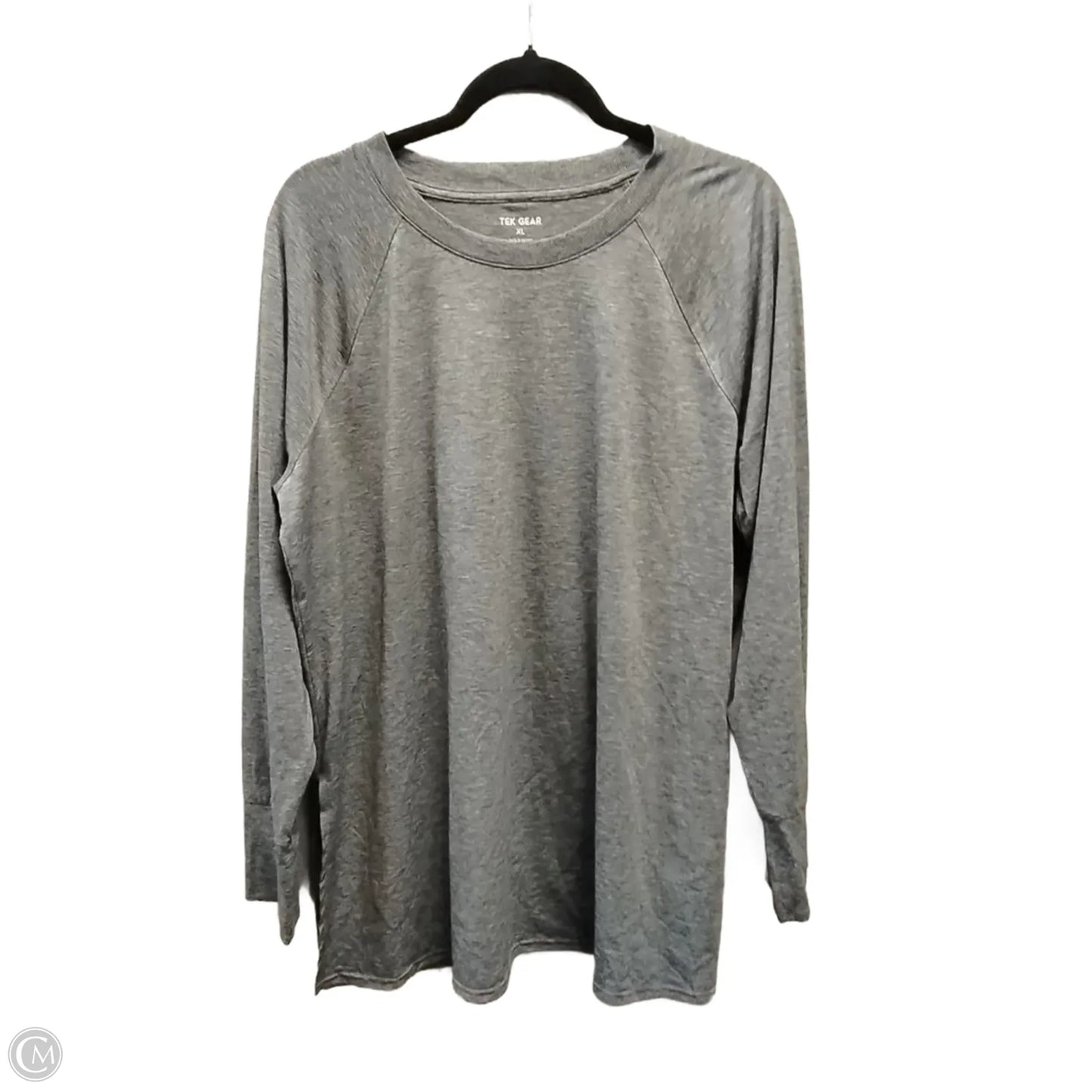 Athletic Top Long Sleeve Crewneck By Tek Gear In Grey, Size: Xl