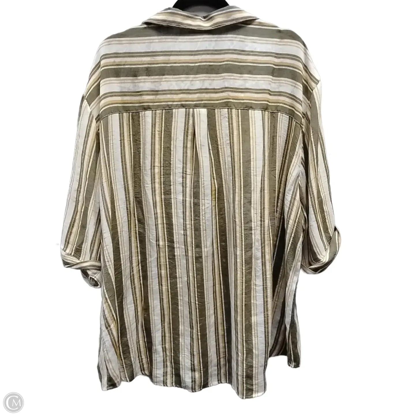 Blouse Short Sleeve By Cato In Striped Pattern, Size: 3x