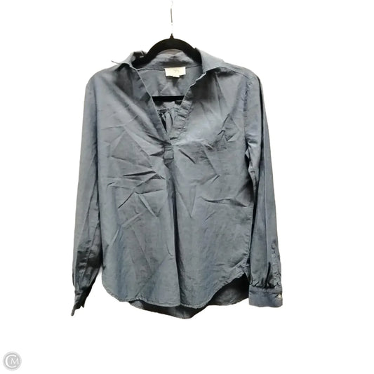 Blouse Long Sleeve By Loft In Blue, Size: Xs