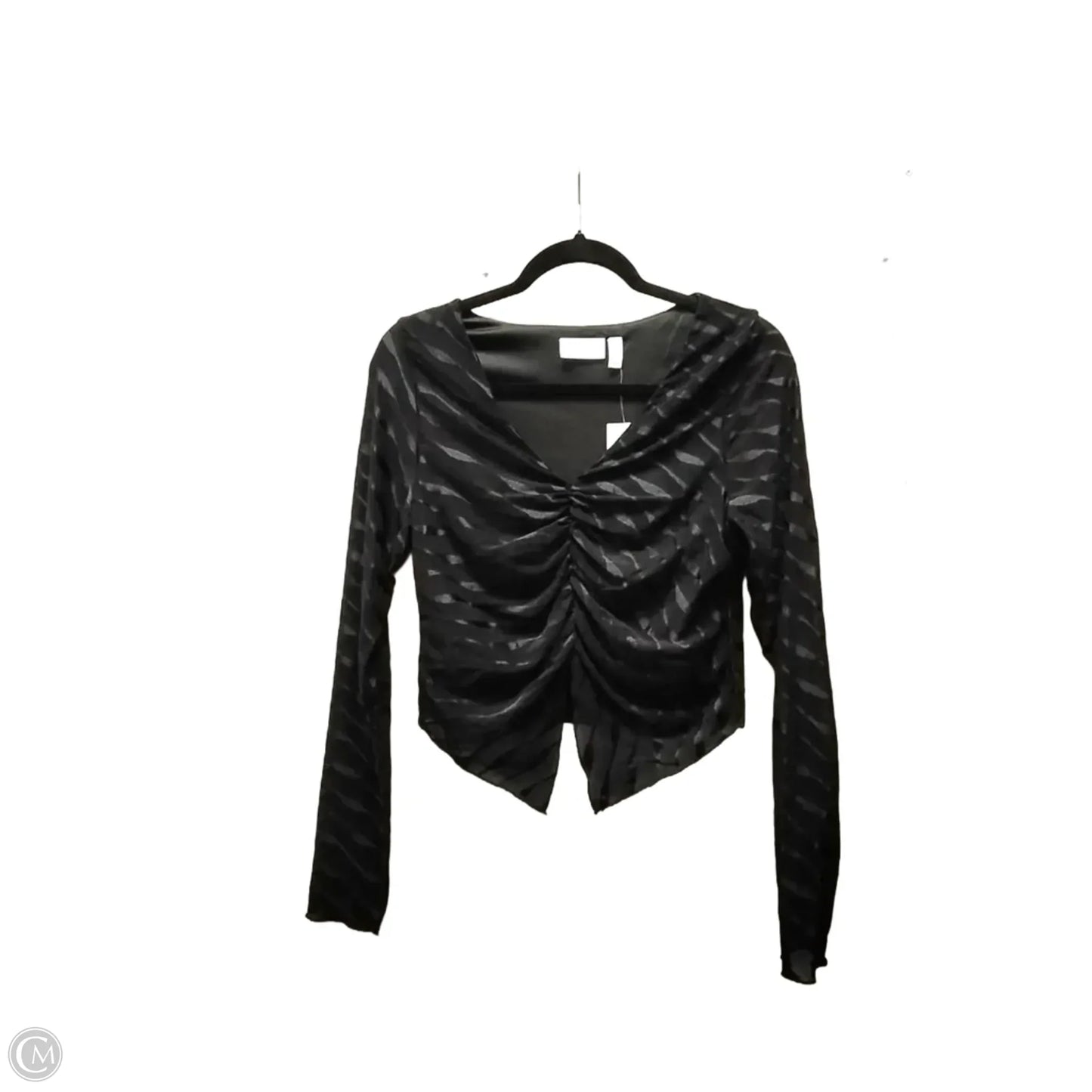 Top Long Sleeve By Willow & Root In Black, Size: Large