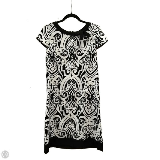 Dress Casual Midi By London Times In Black & White, Size: 12