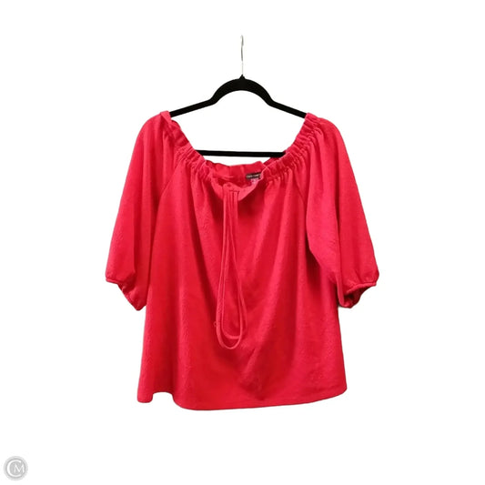 Top Short Sleeve By Vince Camuto In Red, Size: Xl