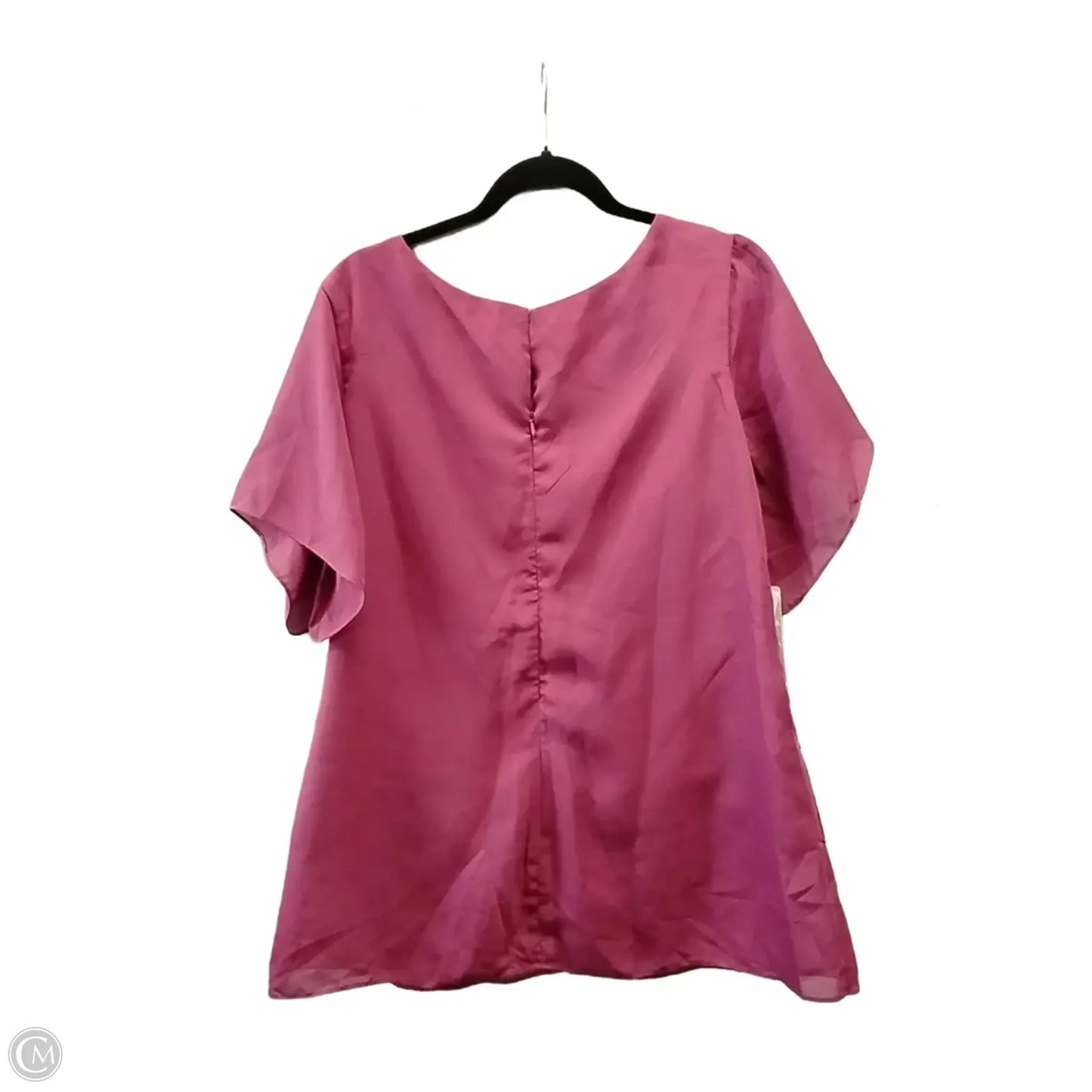 Blouse Short Sleeve By Clothes Mentor In Purple, Size: Xl