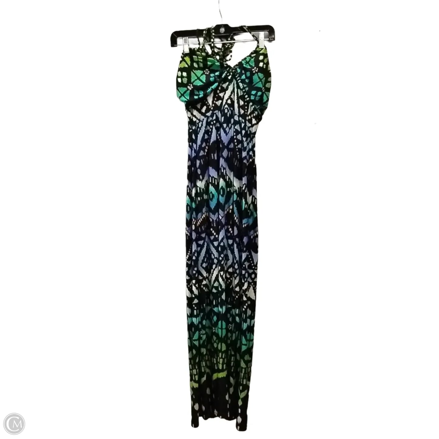 Dress Casual Maxi By Snap In Geometric Pattern, Size: L