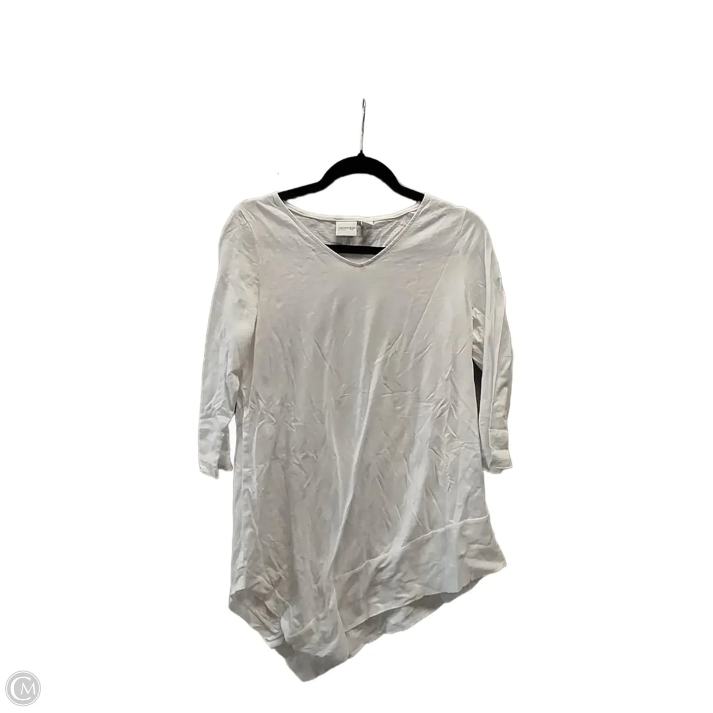 Top Long Sleeve By Chicos In White, Size: S
