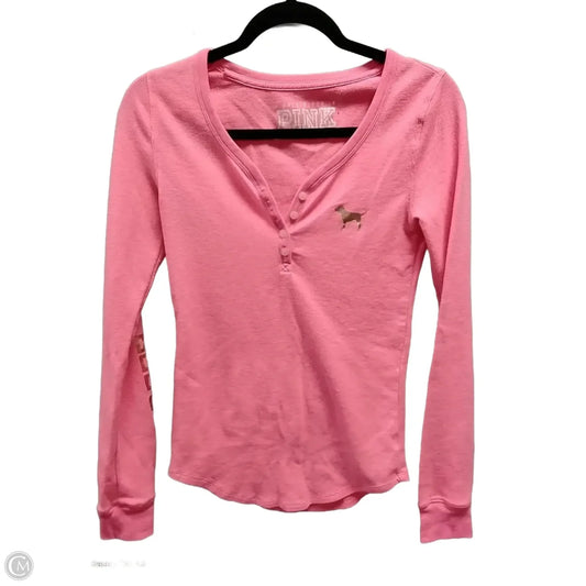Top Long Sleeve Basic By Pink In Pink, Size: Sp