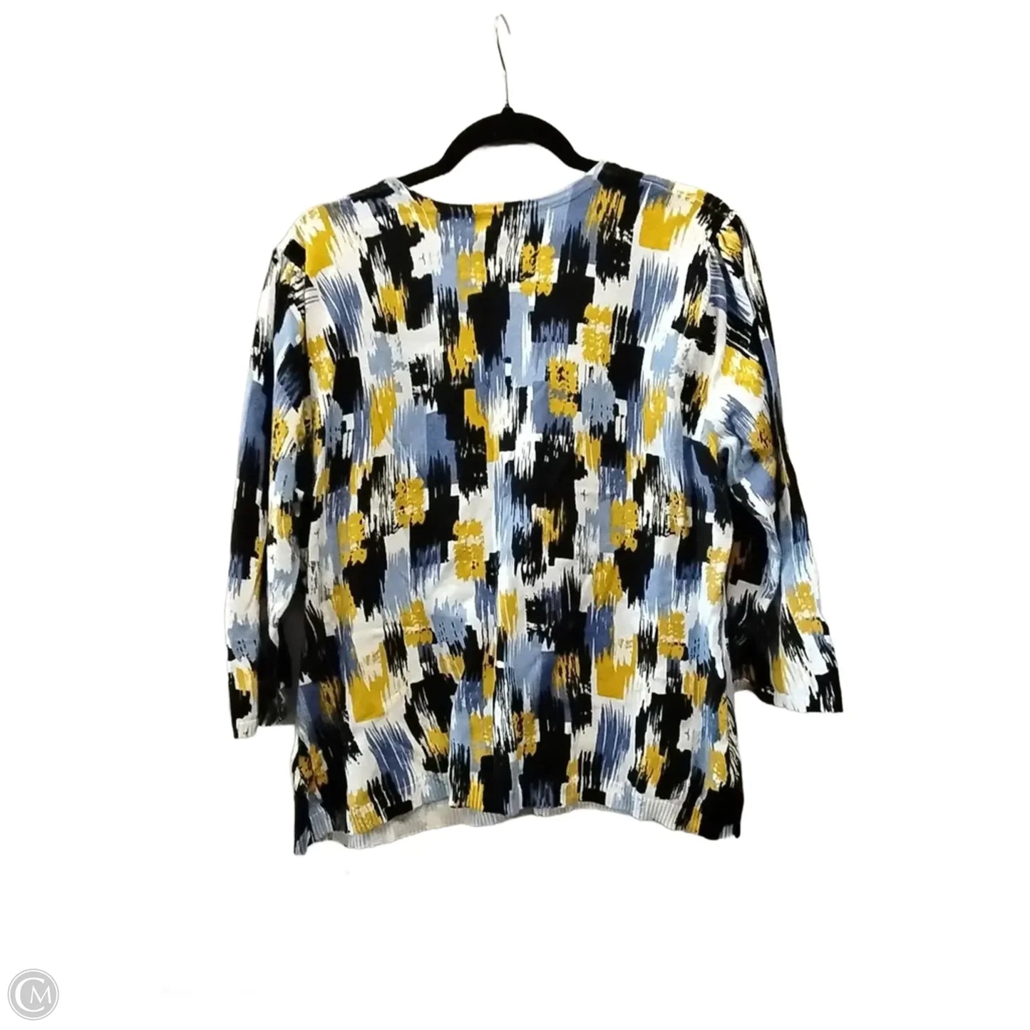 Sweater Cardigan By Ny Collection In Geometric Pattern, Size: Xl