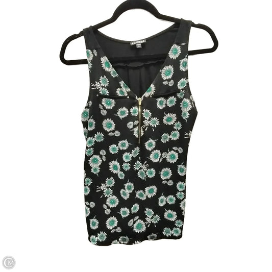 Top Sleeveless By Express In Floral Print, Size: Sp